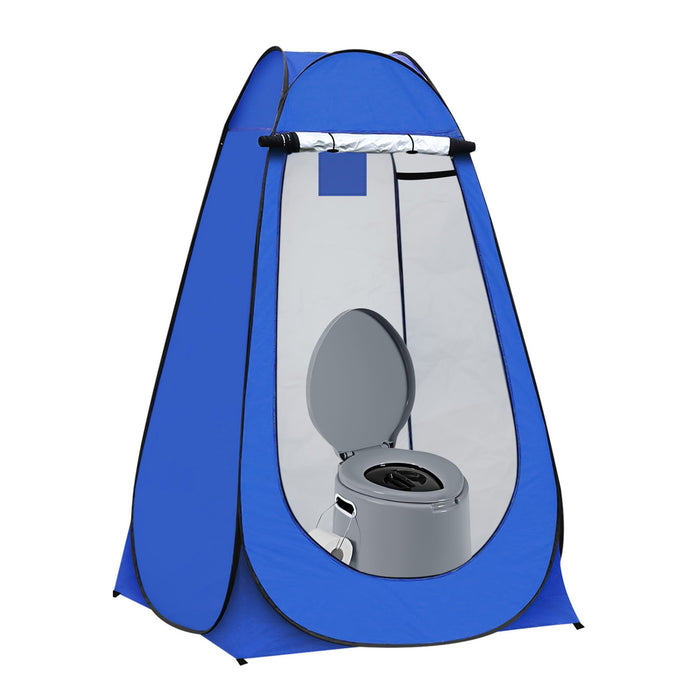 6L Large Portable Camping Toilet Potty + Privacy Tent