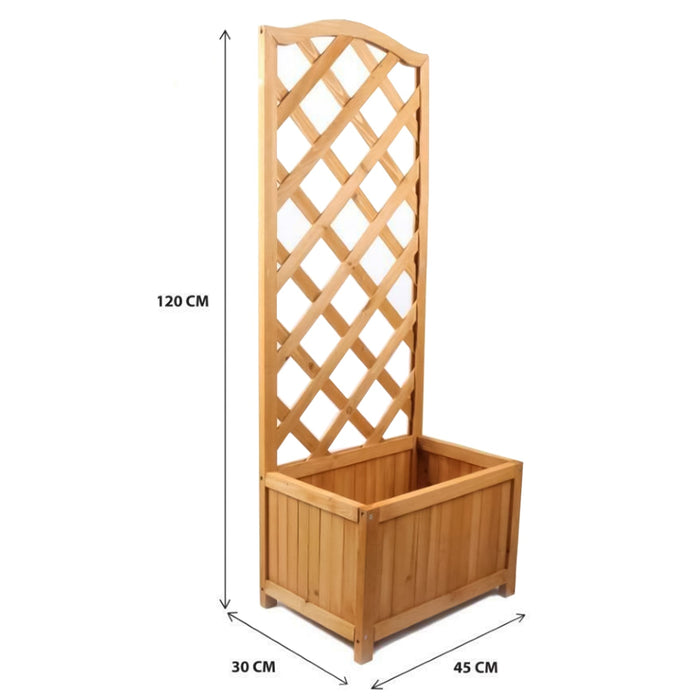 Lattice Wooden Garden Planter - Medium