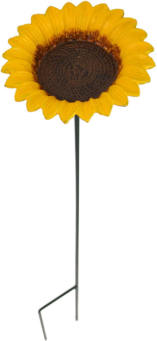 Poppy Sunflower Cast Iron Bird Feeder