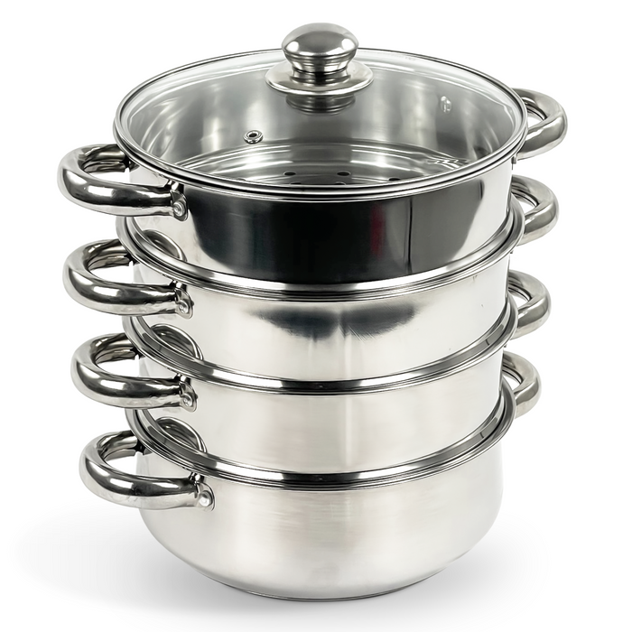 4 Tier Steel Induction Steamer Cookware