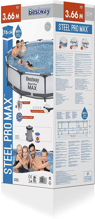 Bestway 12 feet Swimming Pool Steel Pro Max