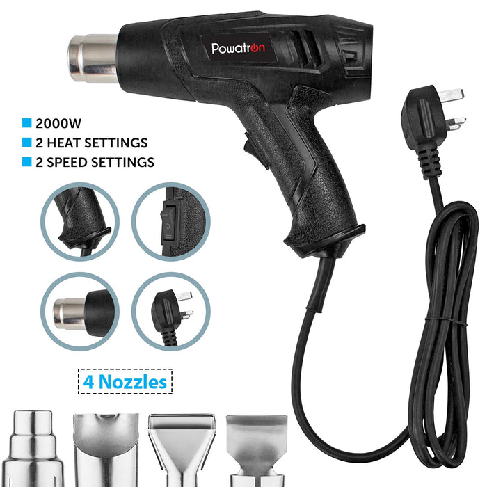 Hot Air Heat Gun Gun 4 Nozzles Electric 2000W