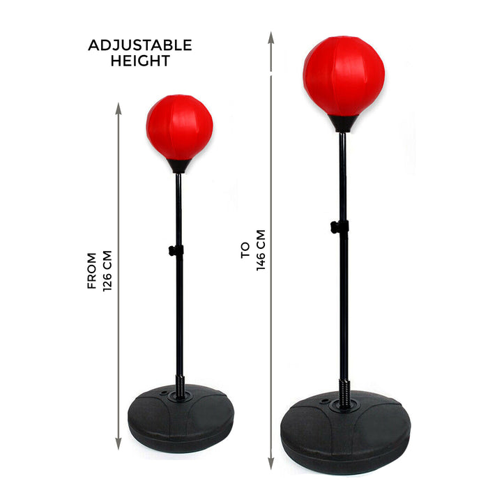 Adult Boxing Standing Punch Ball Set With Gloves