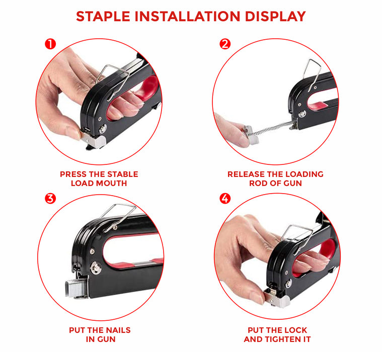 Staple Gun 8/12mm with 1500 Staples