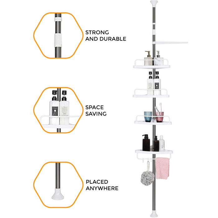 4-Tier Bathroom Storage Rack Shower Caddy