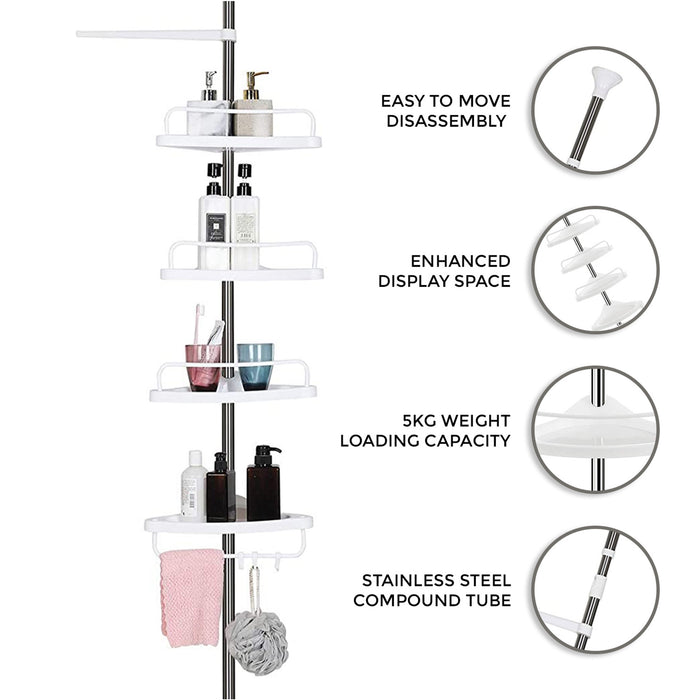 4-Tier Bathroom Storage Rack Shower Caddy