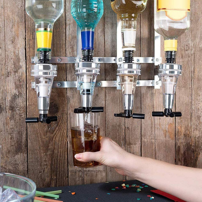 Wall Mounted 4 Bottle Drink Dispenser