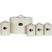 5pc Storage Tins Bread Bin Cream with Canisters