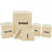 5 Piece Cream Bread Bin - Kitchen Tin Storage Jars