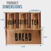 Dimensions of Copper Bread Bin 