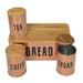 4pcs Bread Bin Kitchen Set Copper