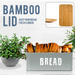 Grey Bread Bin with Bamboo Lid