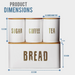 White Bread Bin- Dimensions