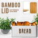 White Bread Bin with Bamboo Lid