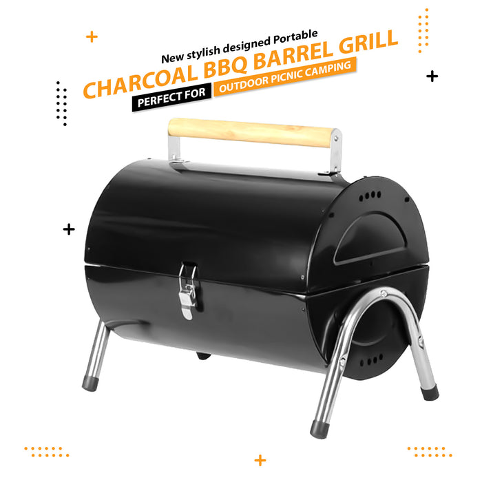 Charcoal BBQ Barrel Grill 