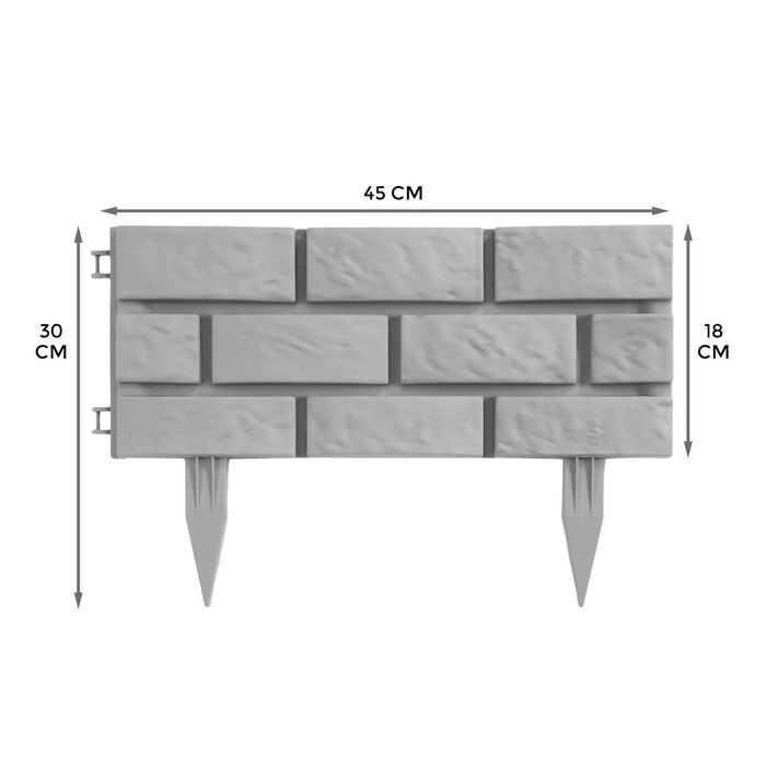 Garden Plastic Brick Fence Effect Edging