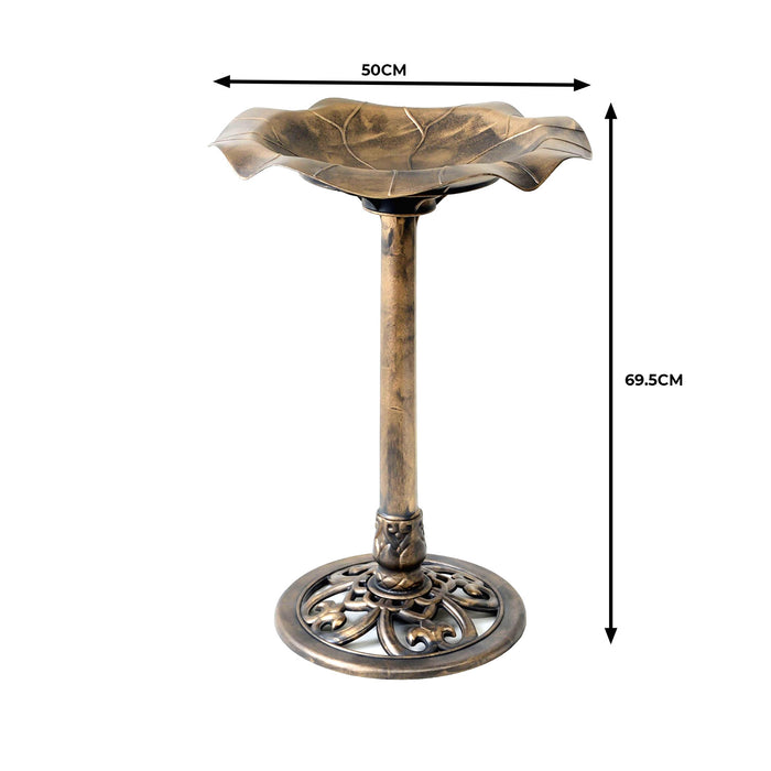 Bird Bath Feeding Table - Bronze