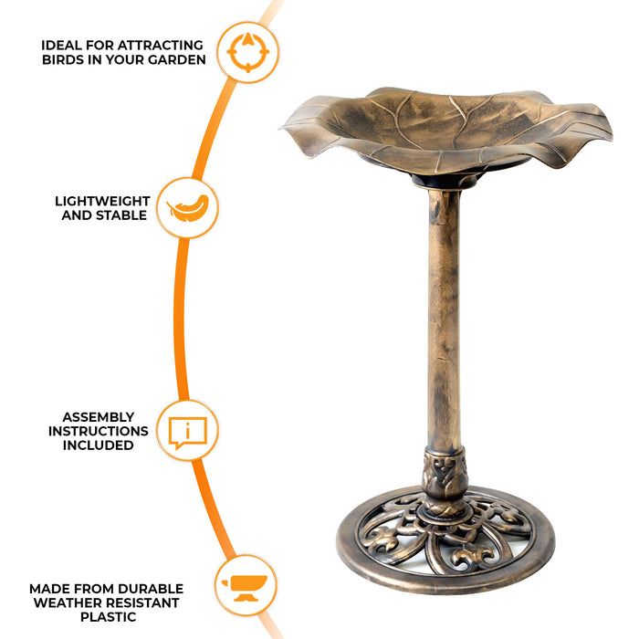 Bird Bath Feeding Table - Bronze