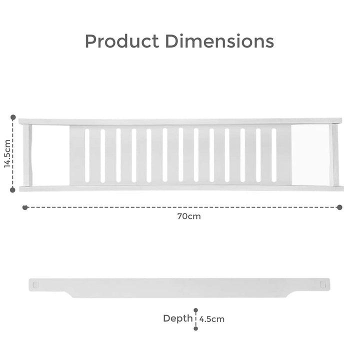 Bamboo Wood Bath Tub Rack Shelf Tray