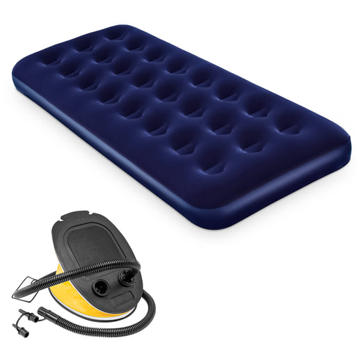 single airbed with hand pump