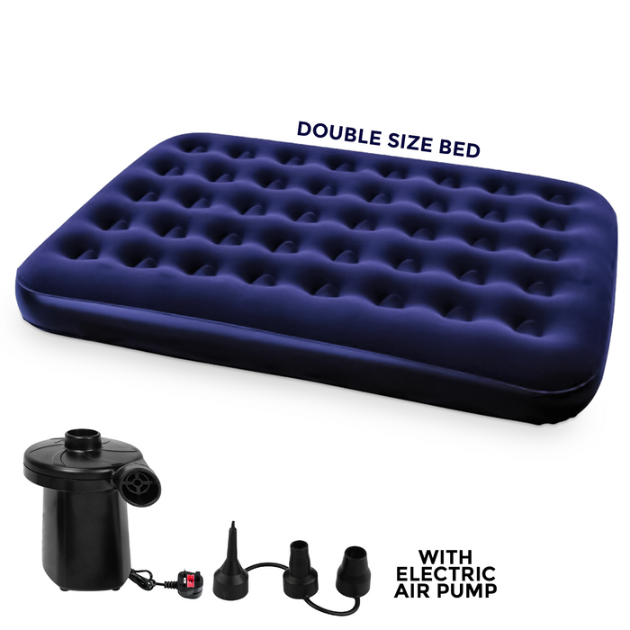 Double Flock Airbed with Air Pump