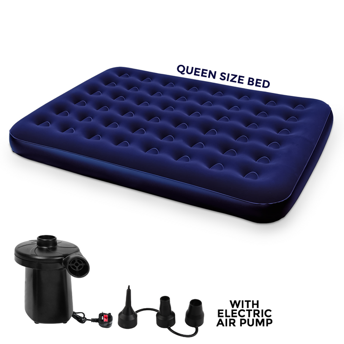 queen size inflatable mattress with electric pump