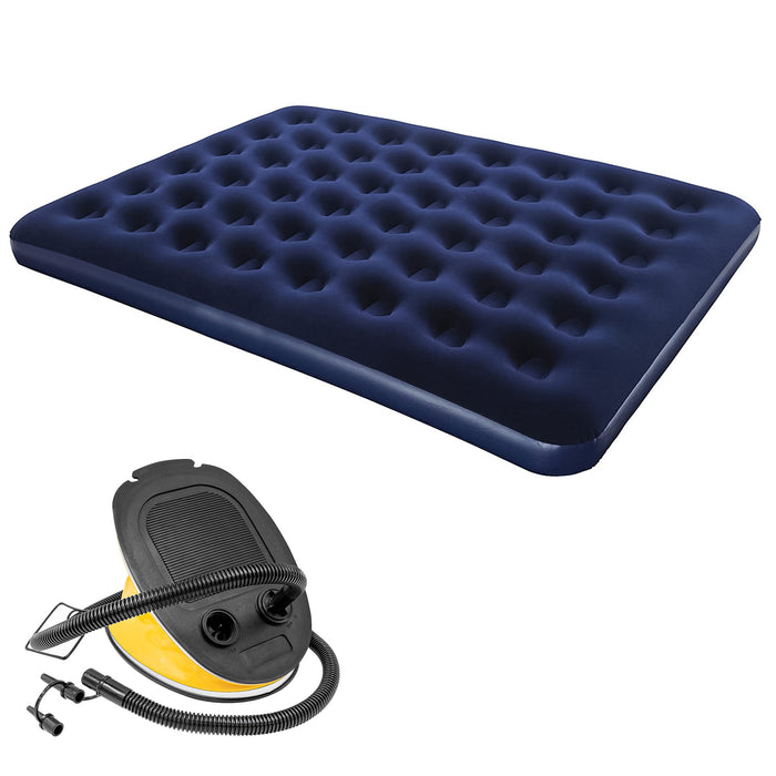 double air bed with foot pump