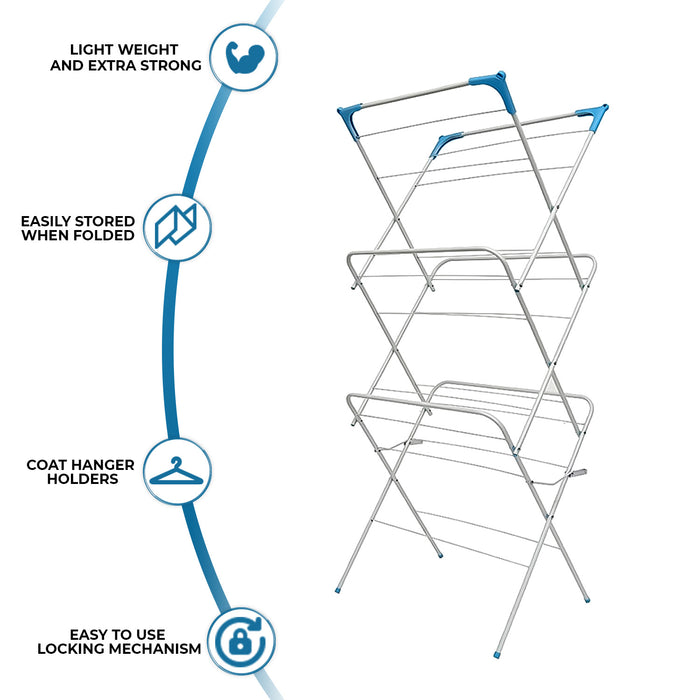 3 Tier Clothes Airer Features