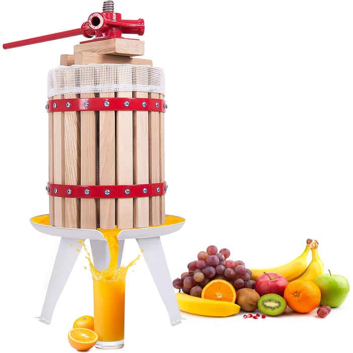 Manual Fruit Press Wooden - 6L/12L/18L 