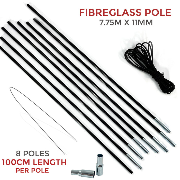 Replacement Repair Tent Fibreglass Pole Kit