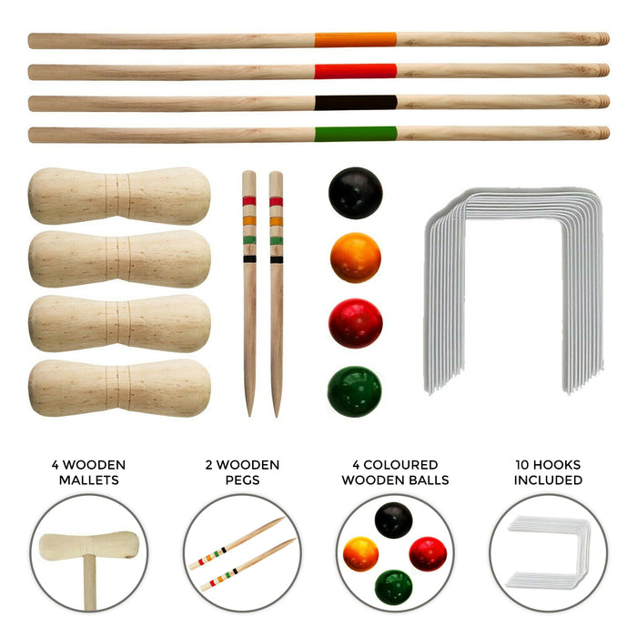 4 Player Full Size Croquet Set