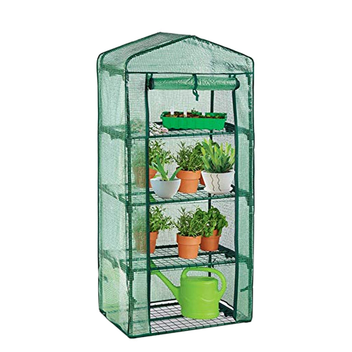 4 Tier Weatherproof Green House with Shelves