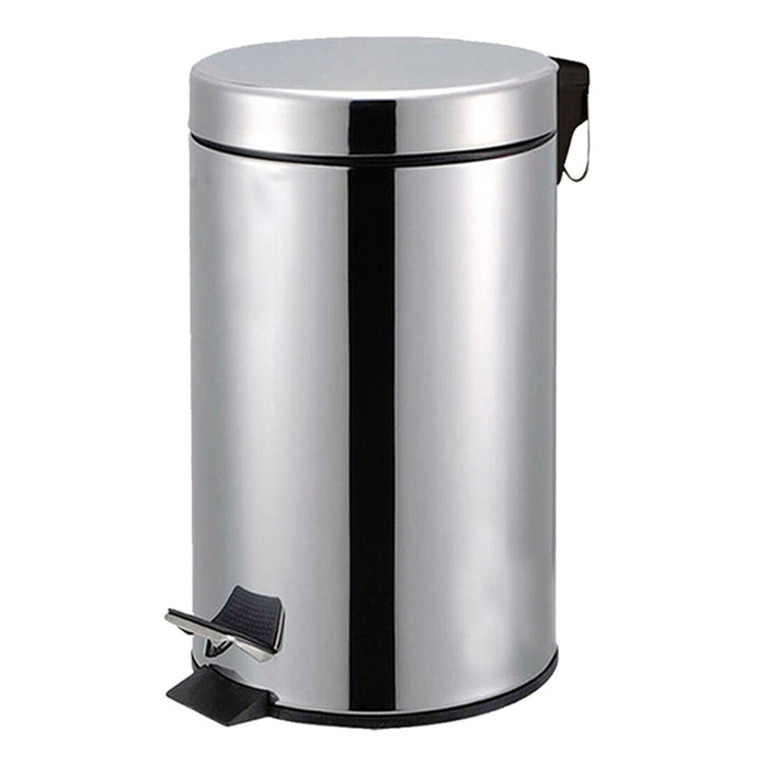 Stainless Steel Pedal Bin Silver