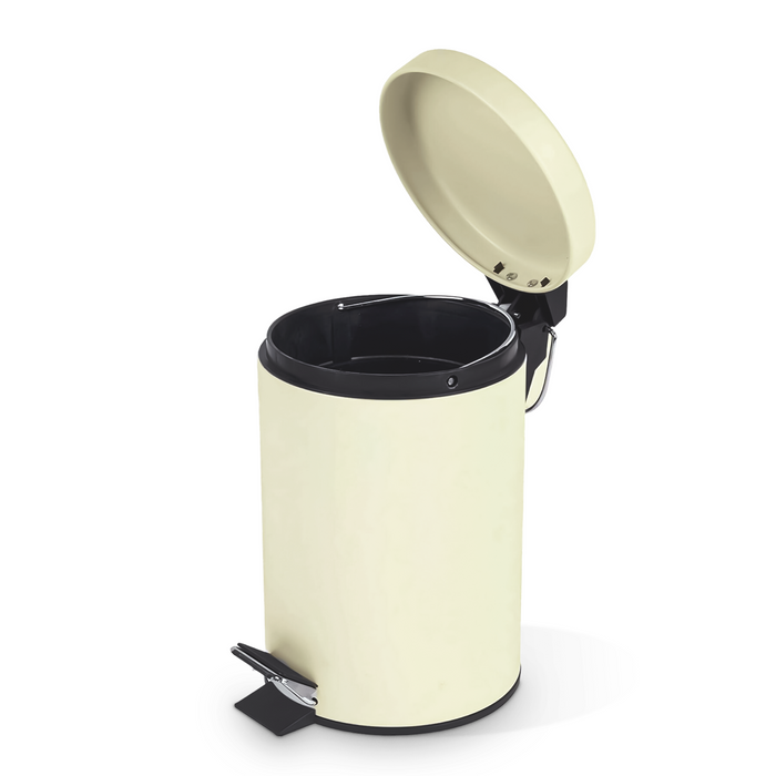 Stainless Steel 3L Pedal Bin - Cream