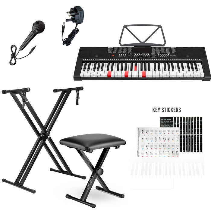 61-Key Beginners Electronic Keyboard Piano Set w/ Lighted Keys, Headph –  Best Choice Products