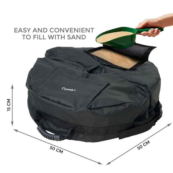 Detachable Black Oxford Sandbag Parasol Base