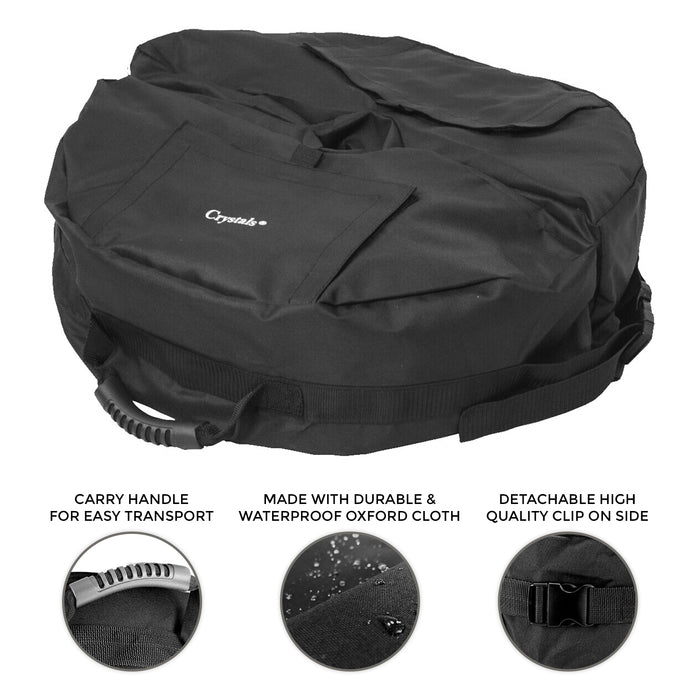 Detachable Black Oxford Sandbag Parasol Base