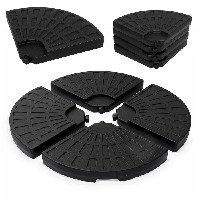 4 Pcs Cantilever Parasol Base Weight - Black