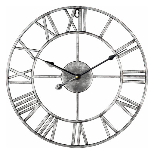 Silver Wall Clock