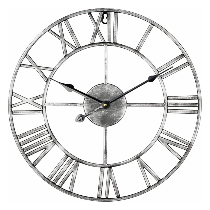 Silver Wall Clock