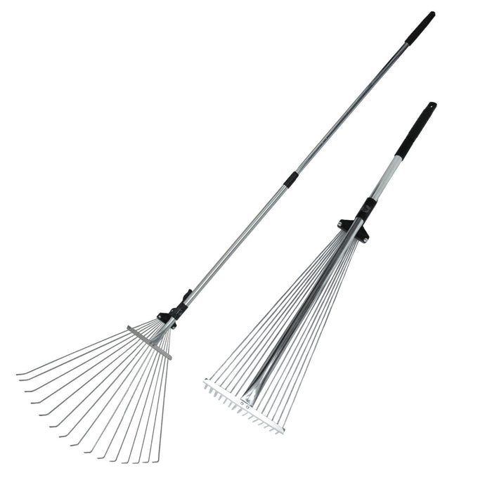 Telescopic Extendable Garden 115cm Lead Rake