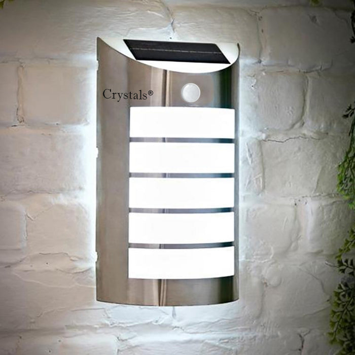 Solar Powered Wall Light with Motion Sensor