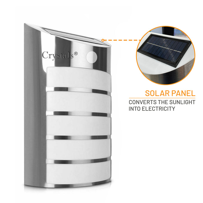 Solar Powered Wall Light with Motion Sensor