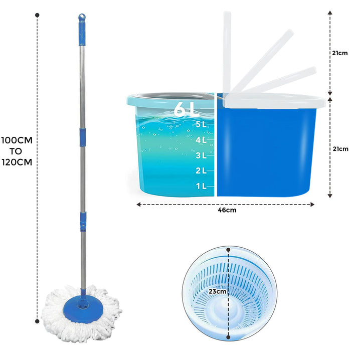 Dimensions Spin Mop with Bucket Set 