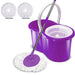 Purple Spin Mop with Bucket Set - 360° Spin