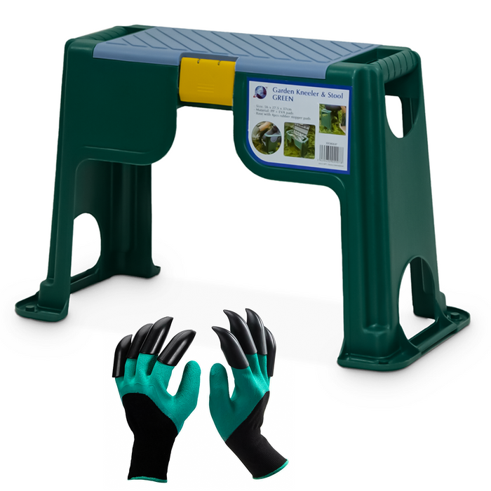 Portable 3in1 Garden Kneeler & Gardening Gloves