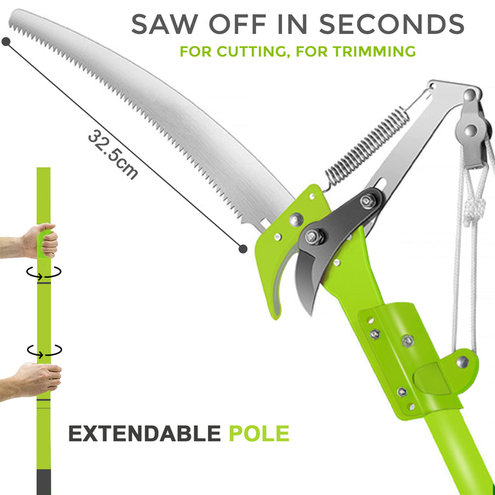 Telescopic Branch Pruner Cutter+32cm Saw