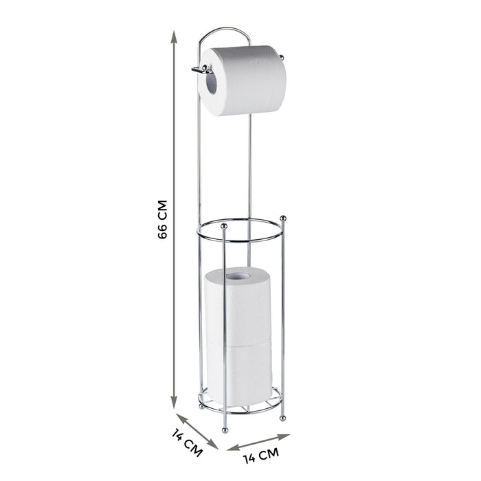 Free Standing Chrome Toilet Paper Holder