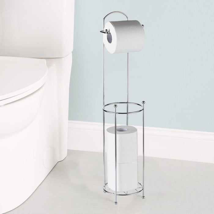 Free Standing Chrome Toilet Paper Holder