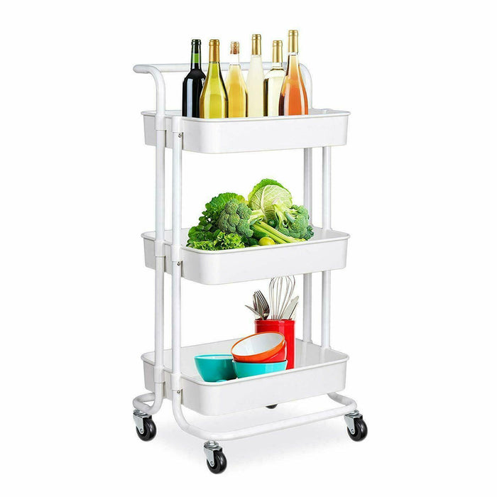 3-Tier Kitchen Trolley Wheels - Denny Shop